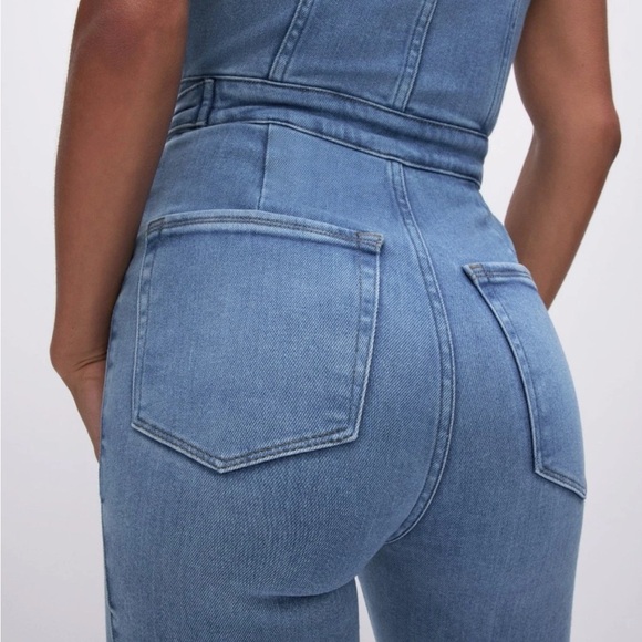 Good American Denim Jean jumpsuit size small nwt​ - Picture 2 of 10